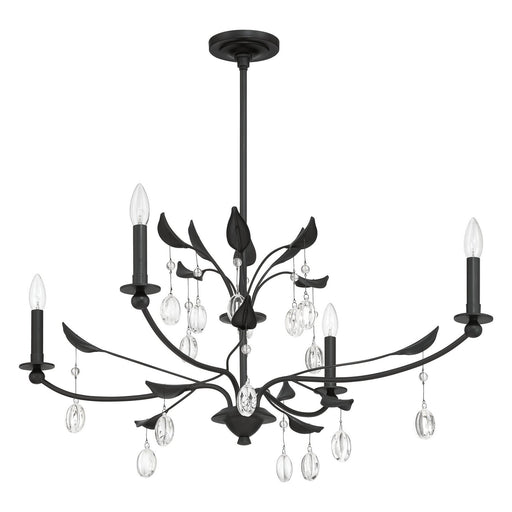 Thesis 207347A Four Light Chandelier, Textured Black, Clear