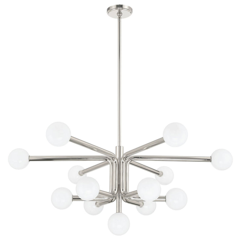 Thesis 207349A LED Chandelier, Polished Nickel