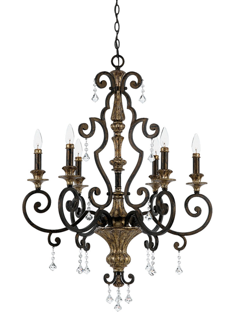 Quoizel MQ5006HL Marquette Six Light Chandelier, Heirloom Main Image.jpg