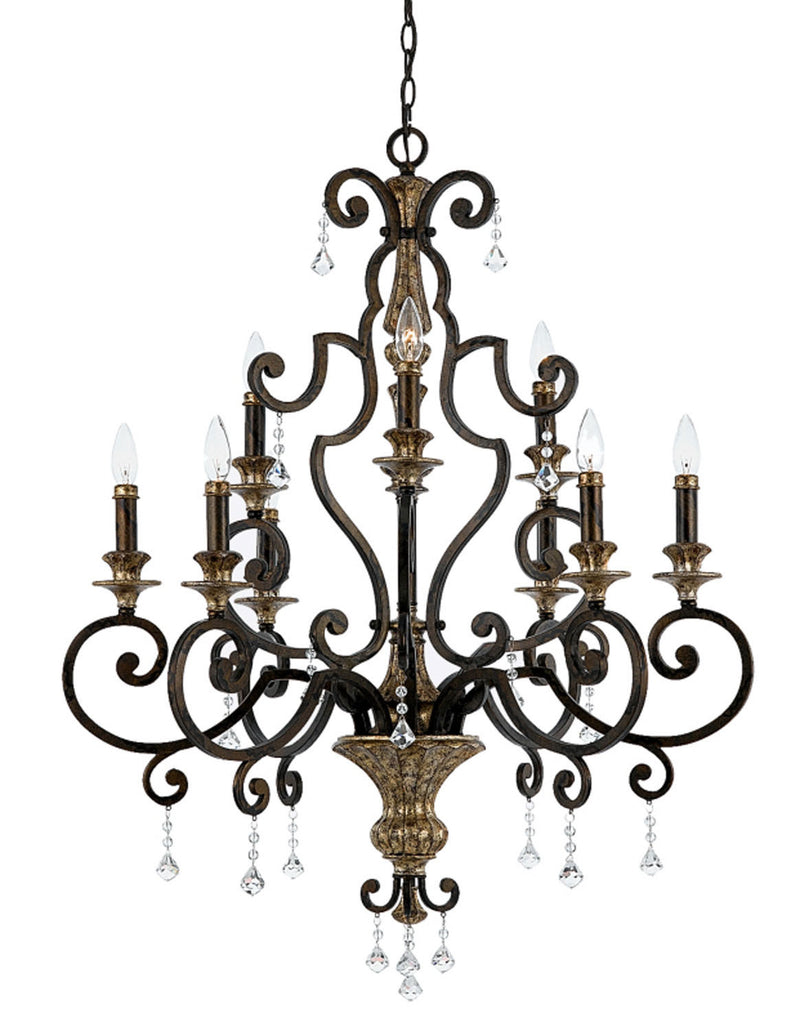 Quoizel MQ5009HL Marquette Nine Light Chandelier, Heirloom Main Image.jpg