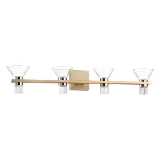 Thesis 207686A LED Vanity, Champagne Gold, Polished Nickel