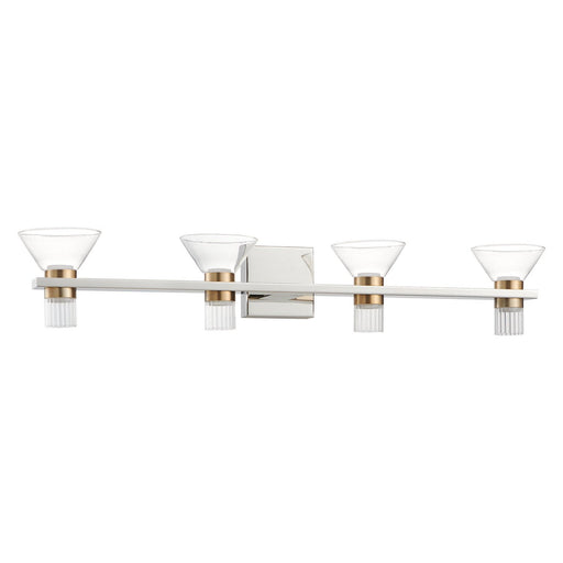Thesis 207691A LED Vanity, Polished Nickel, Champagne Gold
