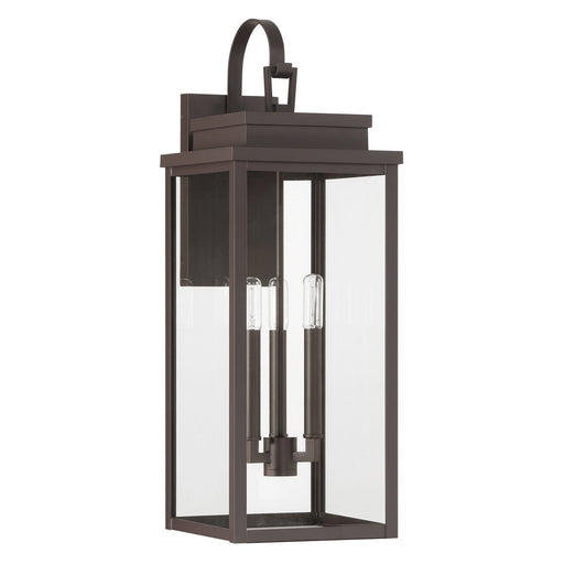 Thesis 207751A Three Light Exterior Wall Sconce, Dark Bronze
