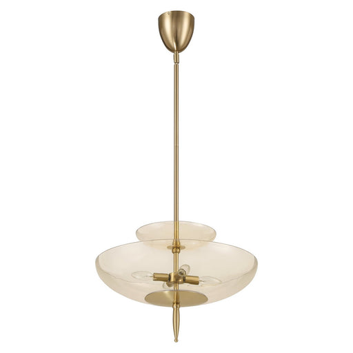 Thesis 207782A Four Light Convertible Pendant, Brushed Gold