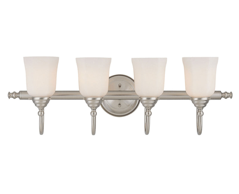Savoy House 8-1062-4-SN Four Light Bath Bar, Satin Nickel