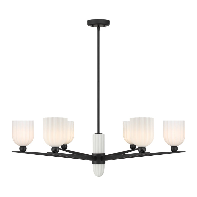 Savoy House 1-1125-6-89 Six Light Chandelier, Matte Black