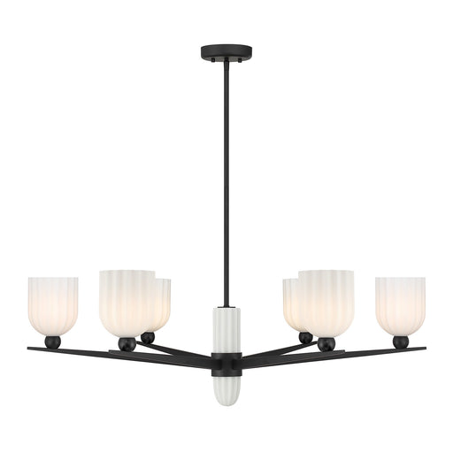 Savoy House 1-1125-6-89 Six Light Chandelier, Matte Black