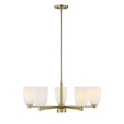 Savoy House 1-1246-5-127 Five Light Chandelier, Noble Brass