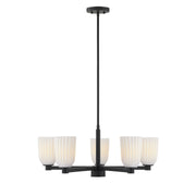 Savoy House 1-1246-5-89 Five Light Chandelier, Matte Black