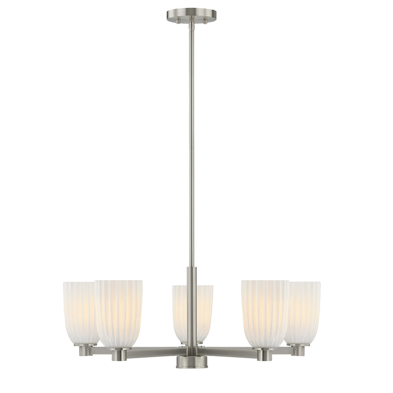 Savoy House 1-1246-5-SN Five Light Chandelier, Satin Nickel