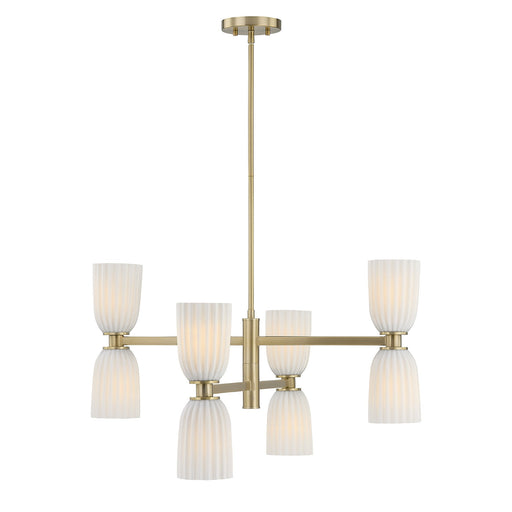 Savoy House 1-1248-8-127 Eight Light Chandelier, Noble Brass