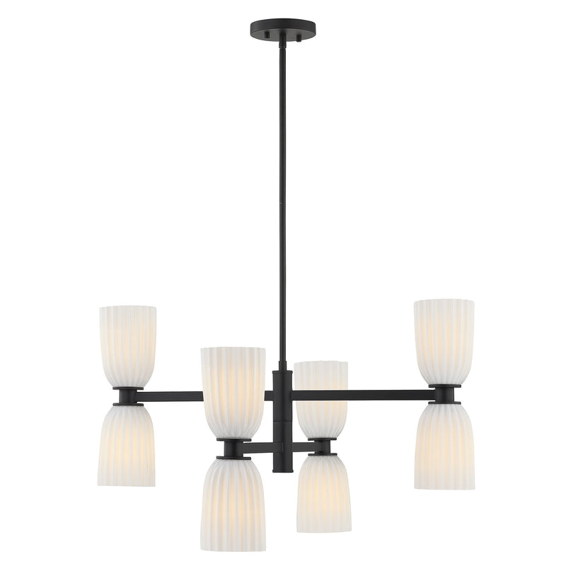 Savoy House 1-1248-8-89 Eight Light Chandelier, Matte Black