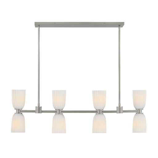 Savoy House 1-1249-8-SN Eight Light Linear Chandelier, Satin Nickel