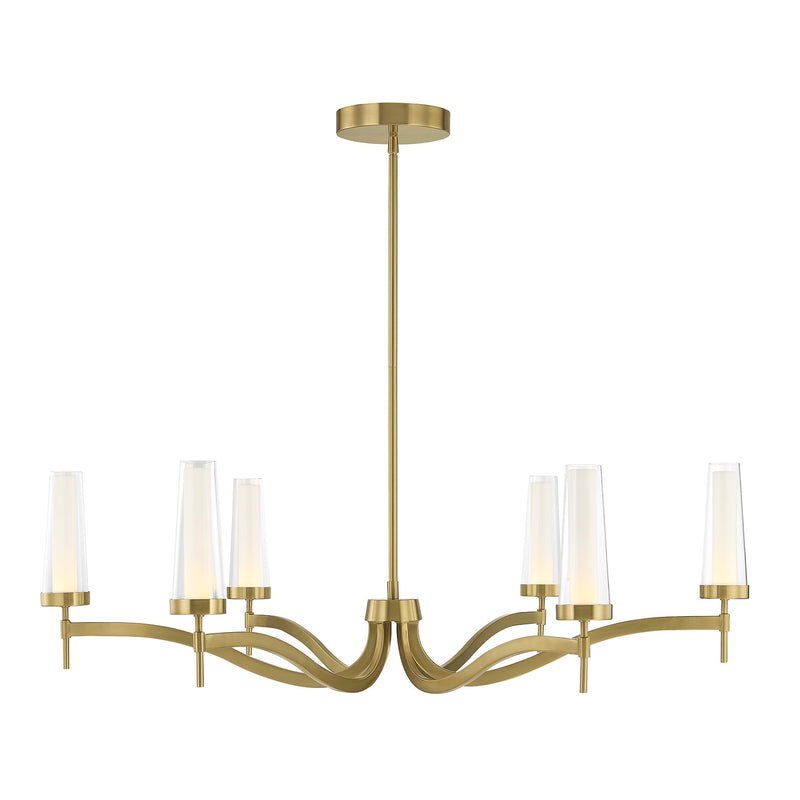 Savoy House 1-1464-6-322 LED Chandelier, Warm Brass