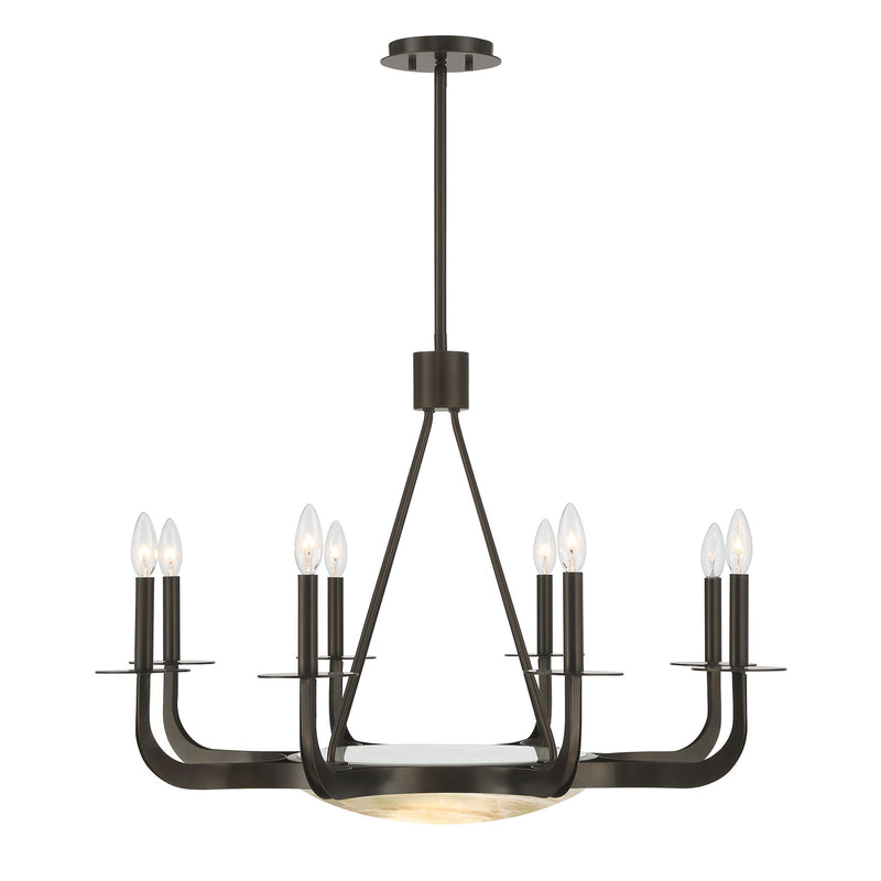 Savoy House 1-1487-9-15 Nine Light Chandelier, Mediterranean Bronze