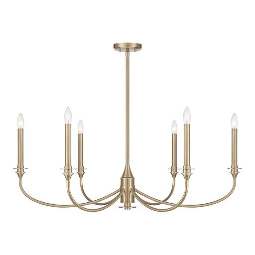 Savoy House 1-1500-6-127 Six Light Chandelier, Noble Brass