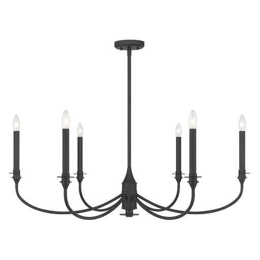 Savoy House 1-1500-6-89 Six Light Chandelier, Matte Black