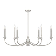 Savoy House 1-1500-6-SN Six Light Chandelier, Satin Nickel