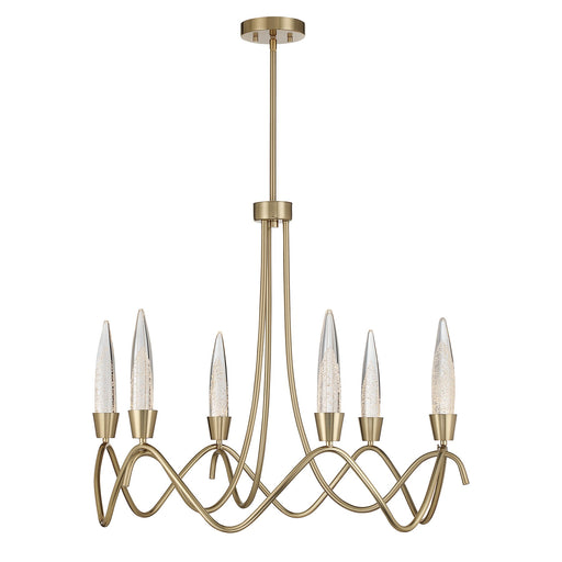 Savoy House 1-1798-6-127 LED Chandelier, Noble Brass