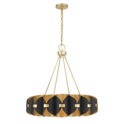 Savoy House 1-2414-16-343 LED Chandelier, Black Cashmere/True Gold