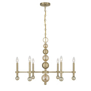 Savoy House 1-2511-6-127 Six Light Chandelier, Noble Brass