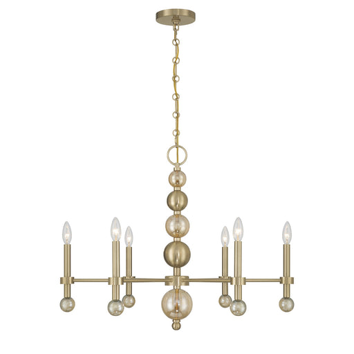 Savoy House 1-2511-6-127 Six Light Chandelier, Noble Brass