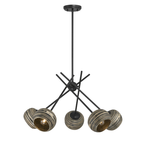 Savoy House 1-2968-5-89 Five Light Chandelier, Matte Black
