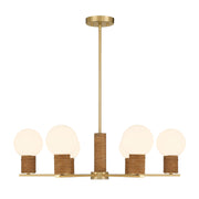 Savoy House 1-4080-6-322 Six Light Chandelier, Warm Brass