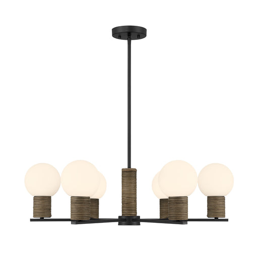 Savoy House 1-4080-6-89 Six Light Chandelier, Matte Black