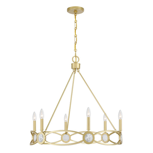 Savoy House 1-4101-6-328 Six Light Chandelier, Spun Gold