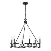 Savoy House 1-4101-6-89 Six Light Chandelier, Matte Black