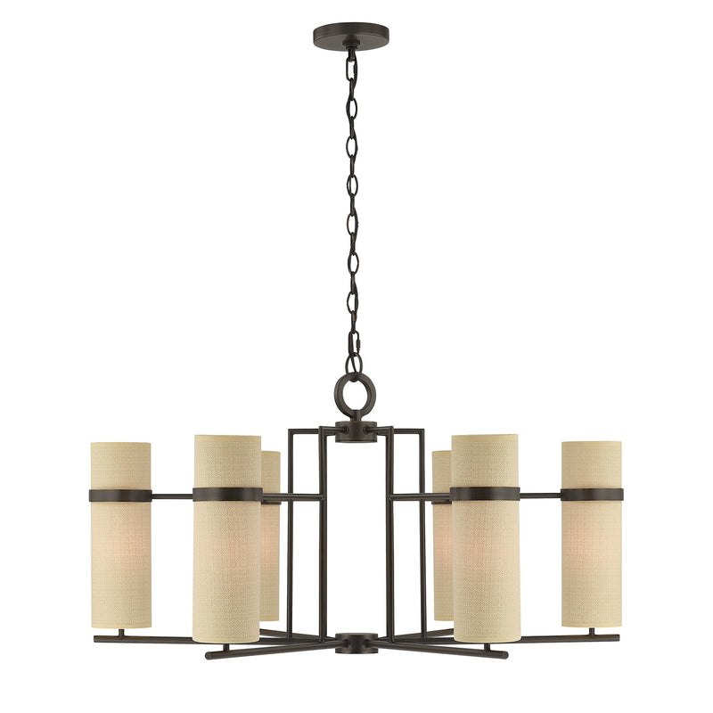 Savoy House 1-4562-6-15 Six Light Chandelier, Mediterranean Bronze