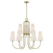 Savoy House 1-4701-9-322 Nine Light Chandelier, Warm Brass