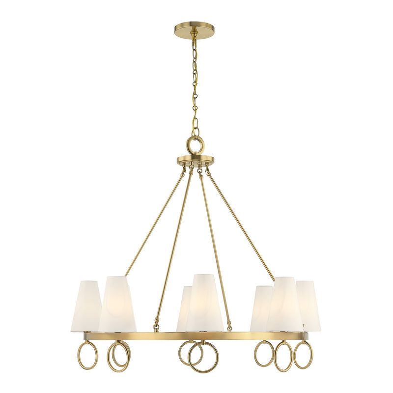 Savoy House 1-4702-8-322 Eight Light Chandelier, Warm Brass