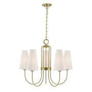 Savoy House 1-4703-5-322 Five Light Chandelier, Warm Brass