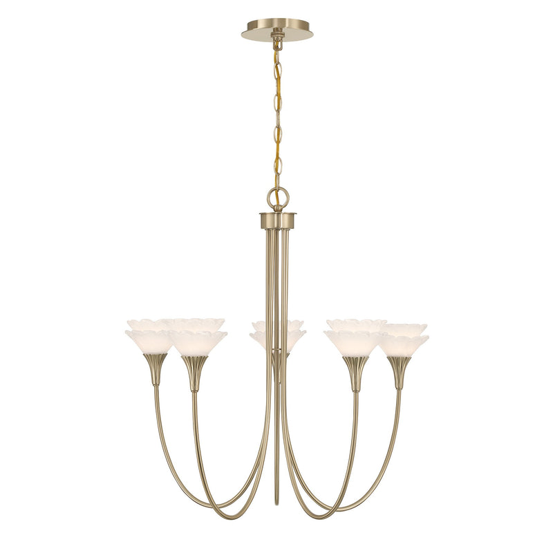 Savoy House 1-5082-5-127 Five Light Chandelier, Noble Brass