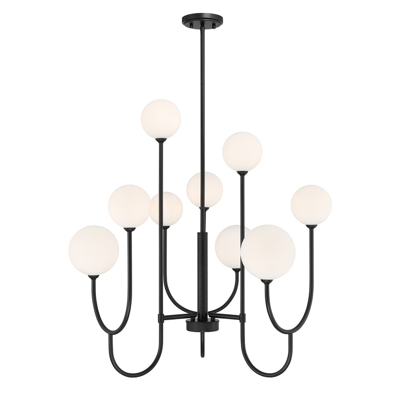 Savoy House 1-5980-9-89 Nine Light Chandelier, Matte Black