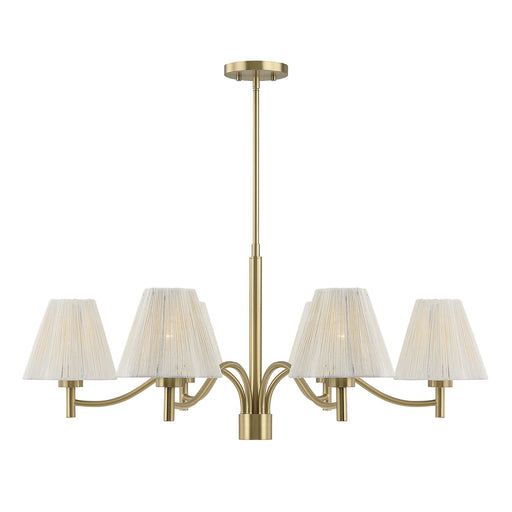 Savoy House 1-6084-6-127 Six Light Chandelier, Noble Brass