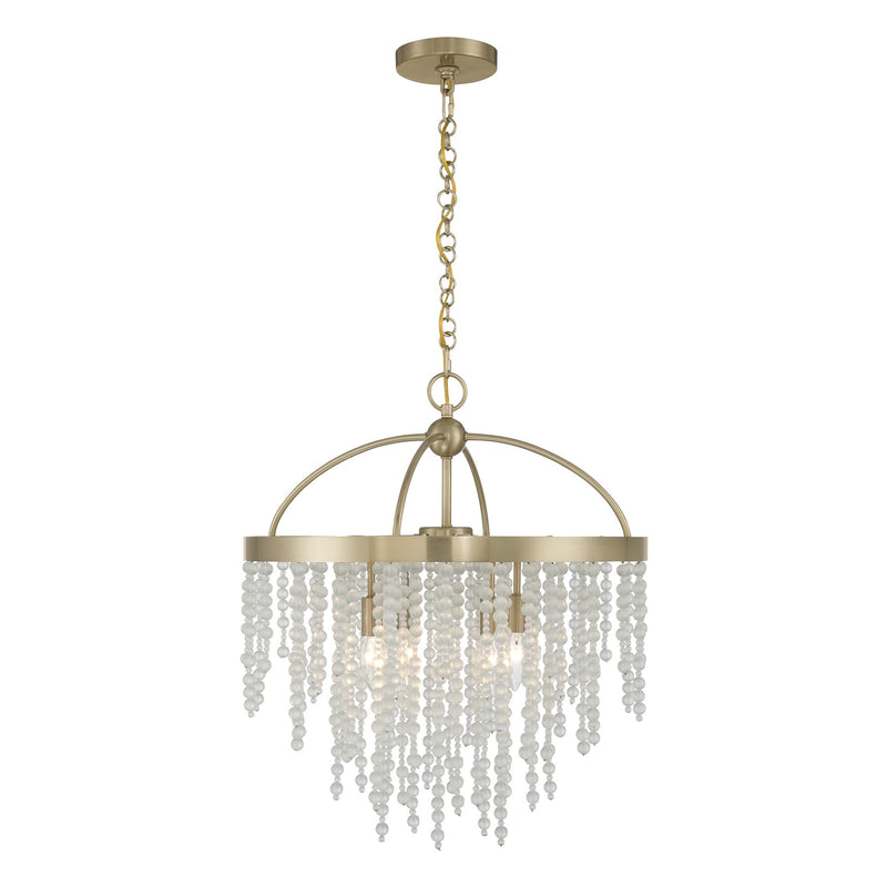 Savoy House 1-6450-4-127 Four Light Chandelier, Noble Brass
