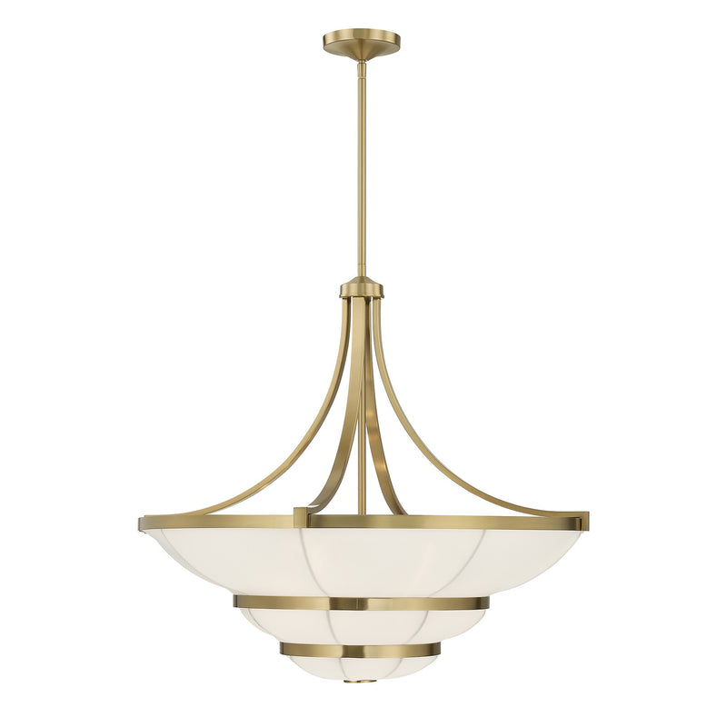 Savoy House 1-9152-4-322 Four Light Chandelier, Warm Brass