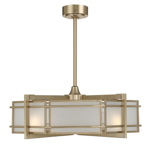 Savoy House 30-FD-495-127 Four Light Fan D'Lier, Noble Brass