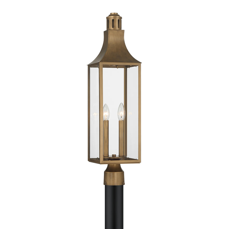 Savoy House 5-225-273 Two Light Outdoor Post Lantern, Atlas Bronze