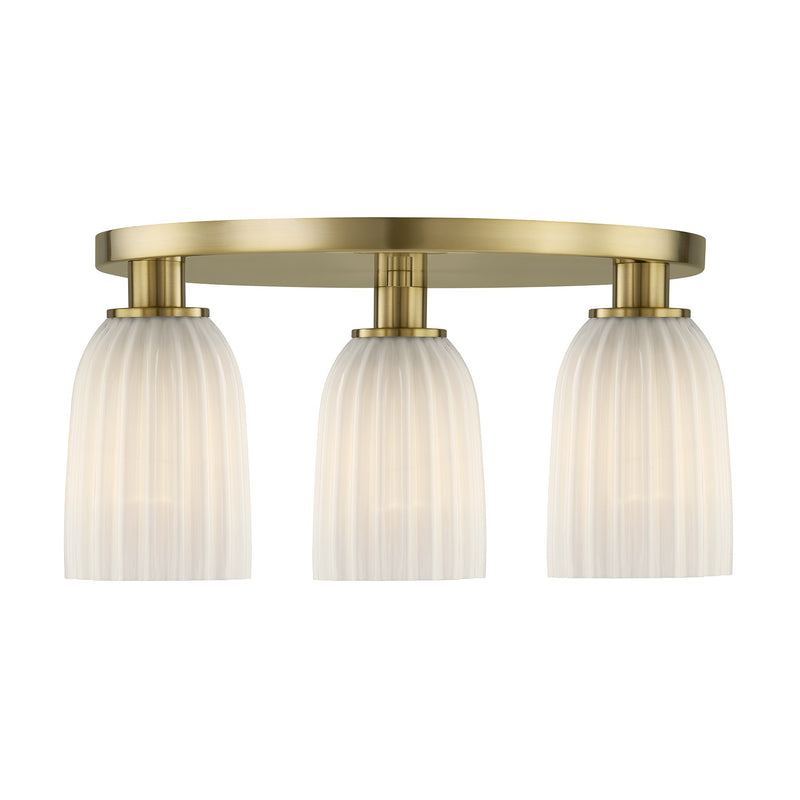 Savoy House 6-1247-3-127 Three Light Flush Mount, Noble Brass