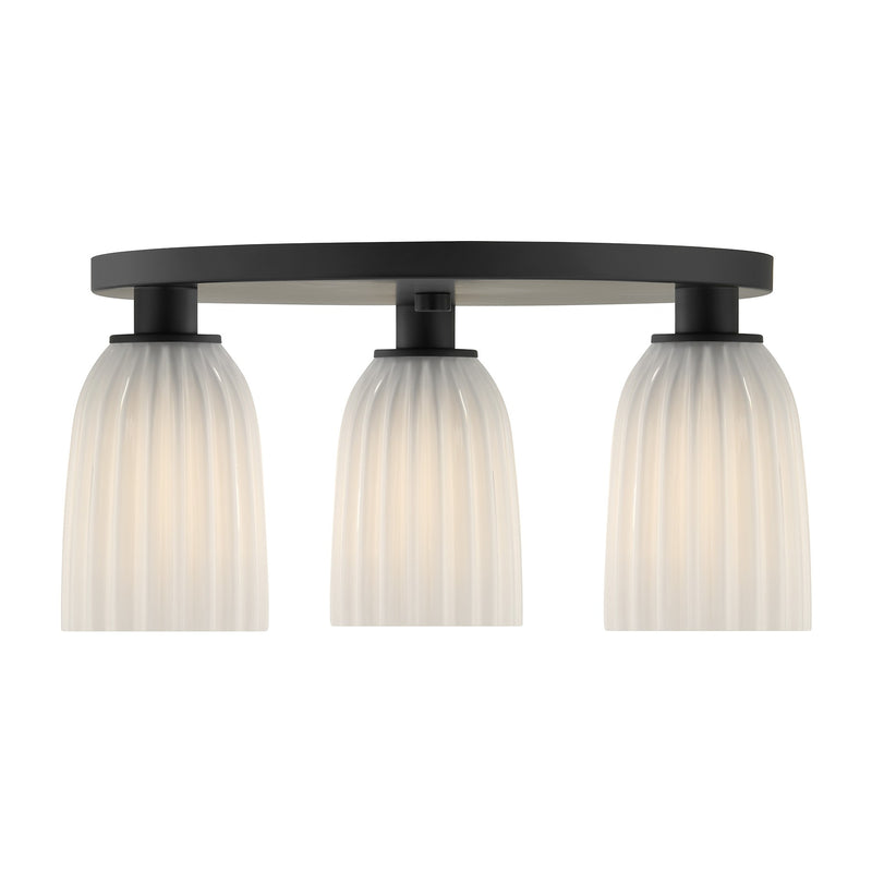 Savoy House 6-1247-3-89 Three Light Flush Mount, Matte Black