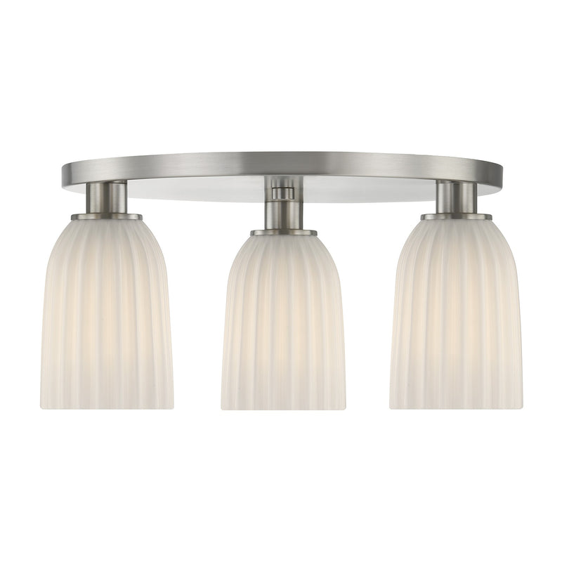 Savoy House 6-1247-3-SN Three Light Flush Mount, Satin Nickel