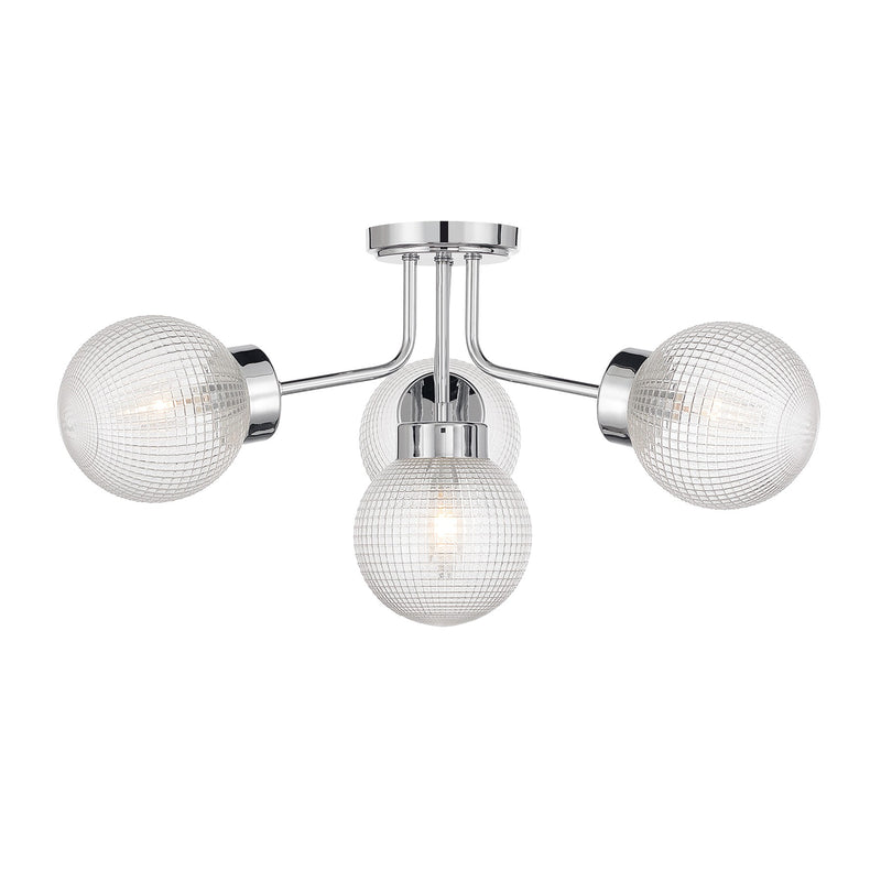 Savoy House 6-3364-4-11 Four Light Semi-Flush Mount, Chrome