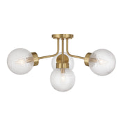 Savoy House 6-3364-4-322 Four Light Semi-Flush Mount, Warm Brass