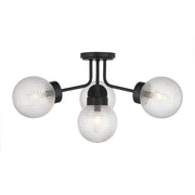 Savoy House 6-3364-4-89 Four Light Semi-Flush Mount, Matte Black