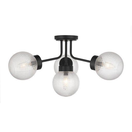 Savoy House 6-3364-4-89 Four Light Semi-Flush Mount, Matte Black