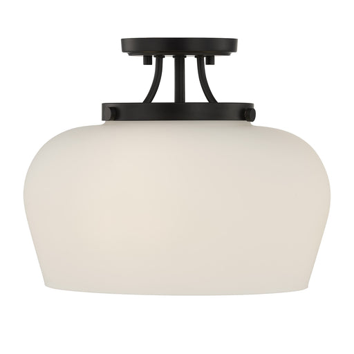 Savoy House 6-6035-3-BK Three Light Semi-Flush Mount, Satin Nickel